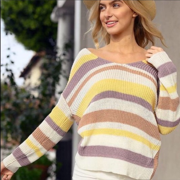 Love Tree knit open-crossback fall sweater - Picture 3 of 8